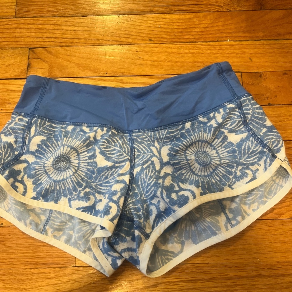 Lulemon Blue Floral Women's Shorts